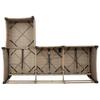 3 Piece Garden Sofa Set with Cushions L Shaped Beige Poly Rattan