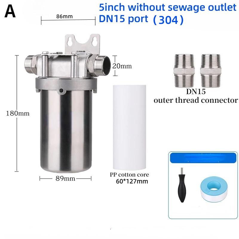 1PC 304/316 stainless steel prefiler water filter Industrial purifier Tap Water Purifier Front Filter Household Water Purifier