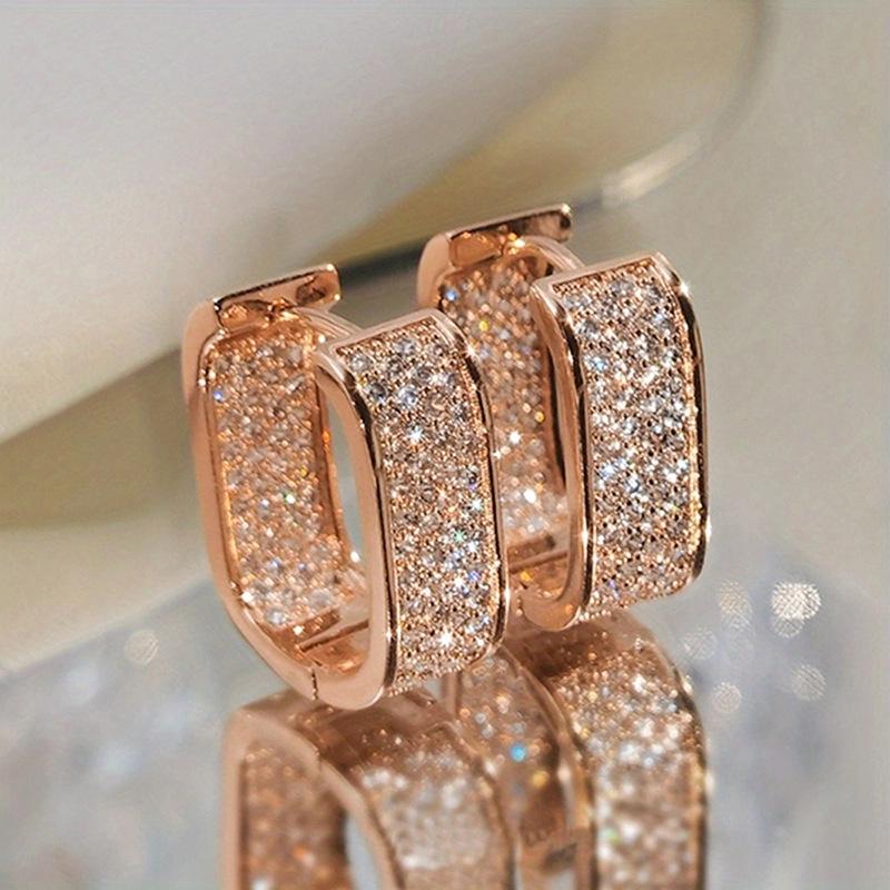 Cao Shi Luxurious Zircon Ear Cuffs: Elegant Earrings for Young Ladies