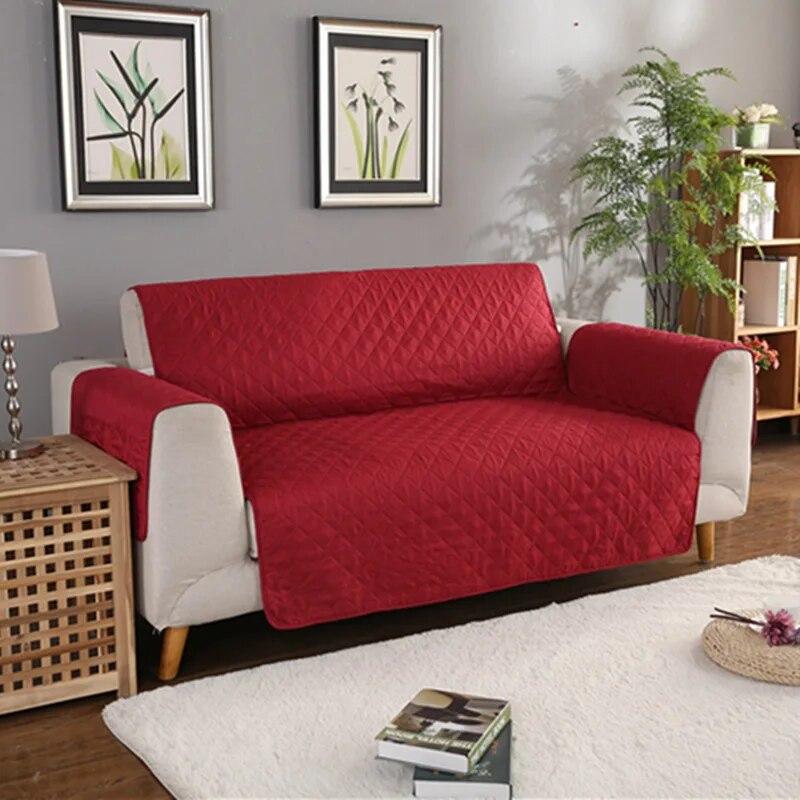 Good Quality Solid Color Soft Sanding Sofa Cover Dog Pets Sofa Towel Anti-slip Dirt-Proof Chair Sofa Protector Cover 1/2/3 Seats