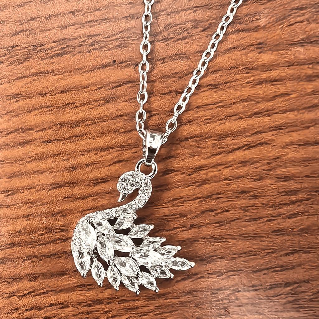1 articolo Splendido e Lucido Cigno Ciondolo Collana Adatto per feste casual quotidiane e riunioni, gioielli da indossare, un regalo di gioielleria per lei