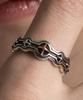 Vivus Trinitas Bold Antique Silver Ring