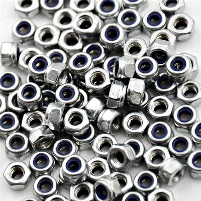 100 Pezzi M3 X 0.5Mm Acciaio Inossidabile Nylock Inserto in Nylon Esagonali Autobloccanti