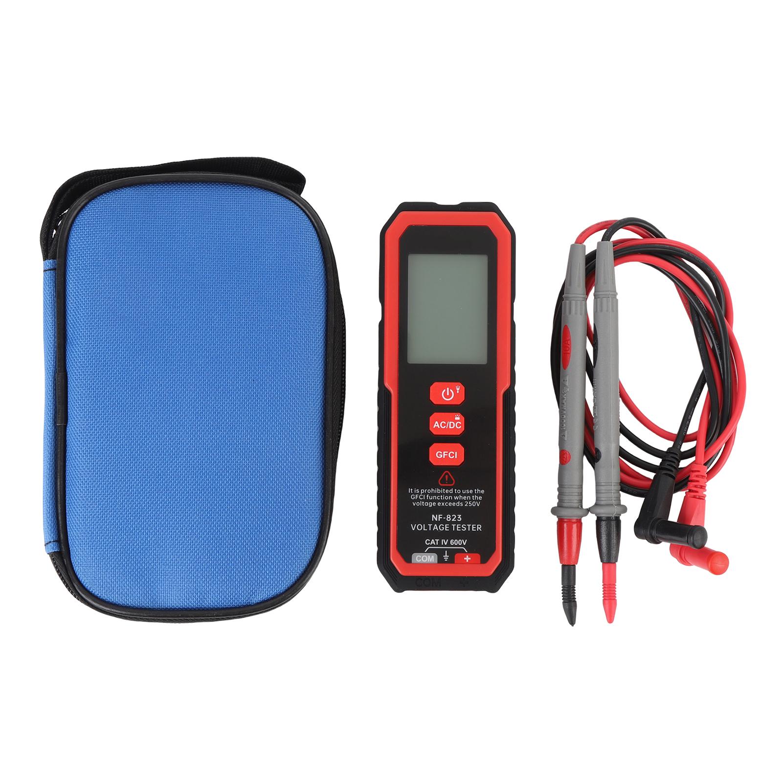 

Digital ACDC Voltage Detector with GFCI, LED Display Screen, LED Lights, and High Accuracy