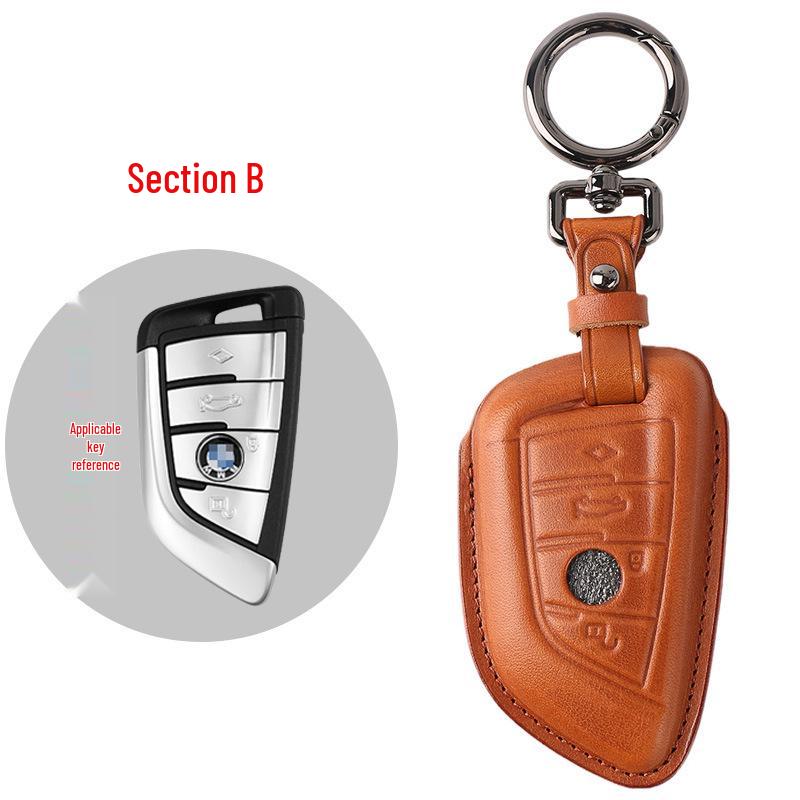 Genuine Leather Key Case for BMW 5 & 7 Series - Blade Key Compatible