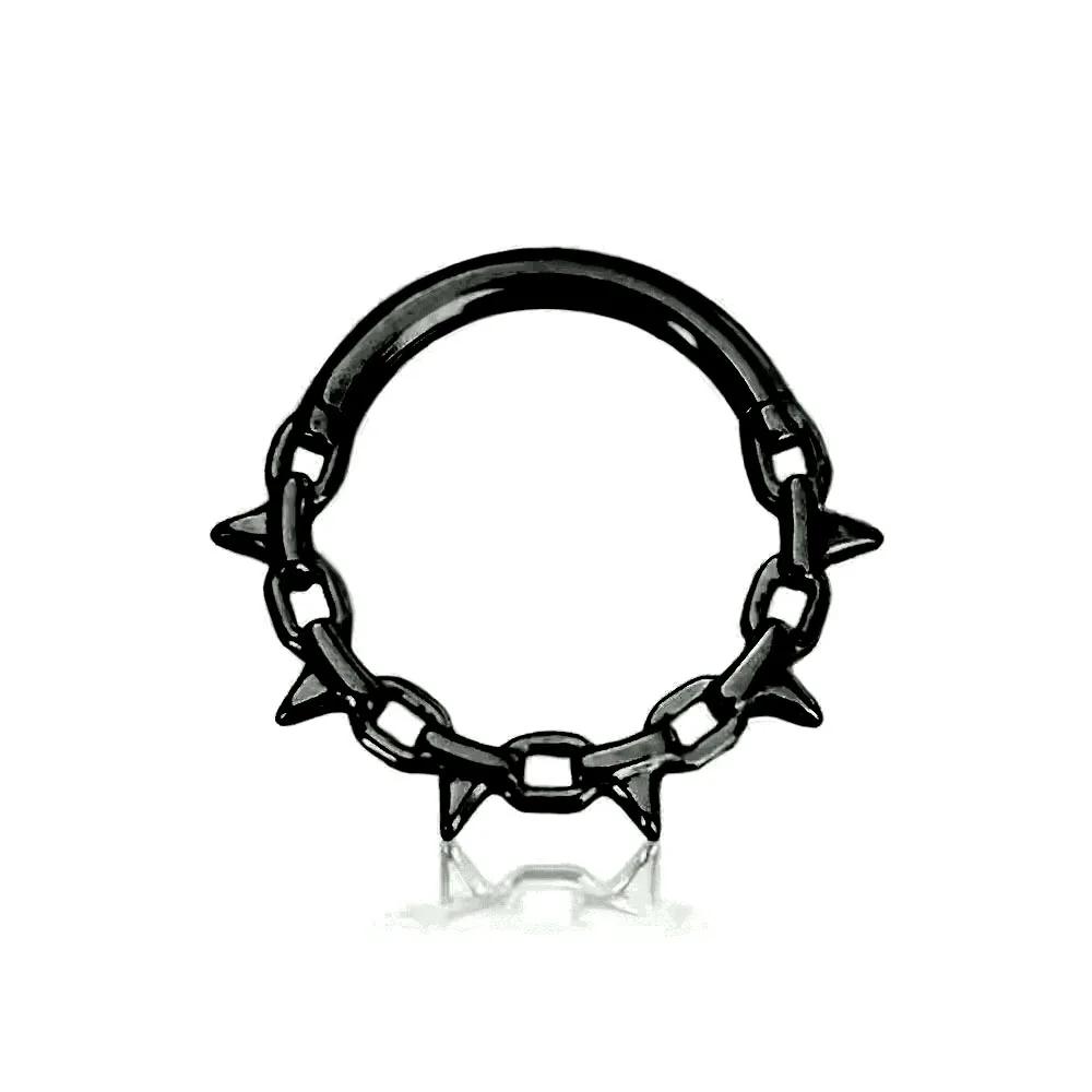 Nasenring aus Edelstahl 316, nahtloser Ring, geschlossener Ring, Nasenseptumring, einfarbiger spitzer Kegel Piercing-Ohrring, runder p