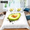 Avocado Duvet Cover for KidsCute Avocado Bedding Set Green Tropical Fruits Comforter Cover for Kids Boys Girls with Pillowcase