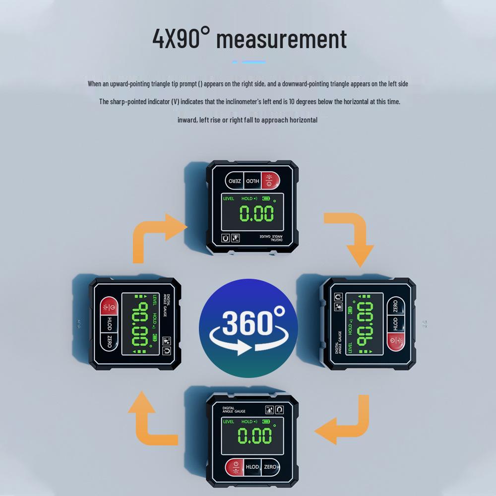 New Dual-Laser Digital Inclinometer with Strong Magnetic Base for Accurate Angle Measurements