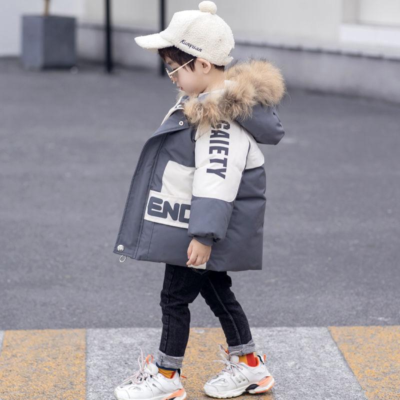 Boys Childrens Warm Coat Coat Baby Hooded Thicken Warm Coat