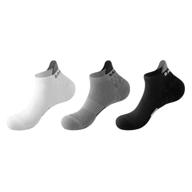 Men's Pure Cotton Mesh Spring and Summer Sports Short Socks, Sweat-absorbing, Odor-proof and Breathable Running Socks
