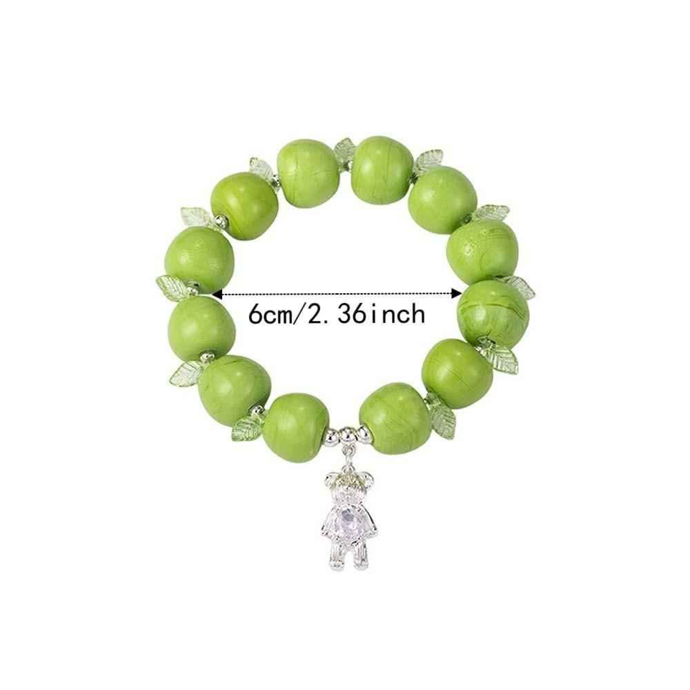 Cartoon Fruit Resin Bracelet Vibrant Colors Y2K Beaded Bracelet Best Friends Matching
