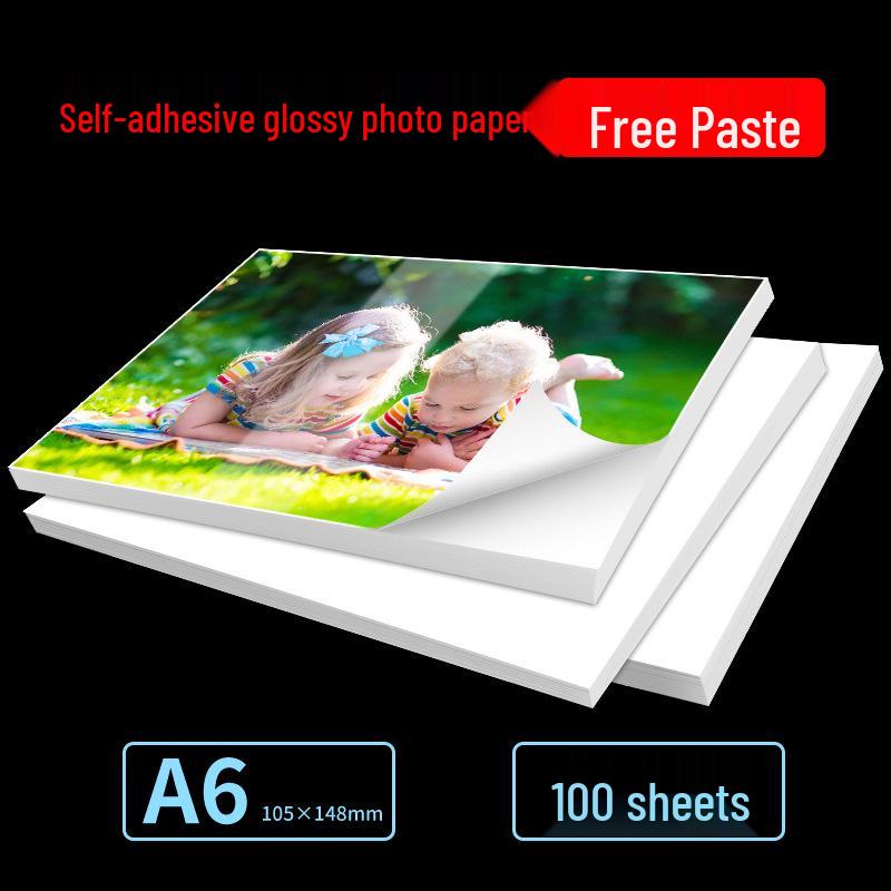 A4 High Gloss Adhesive Photo Paper, Inkjet Printable, 115g/135g/150g