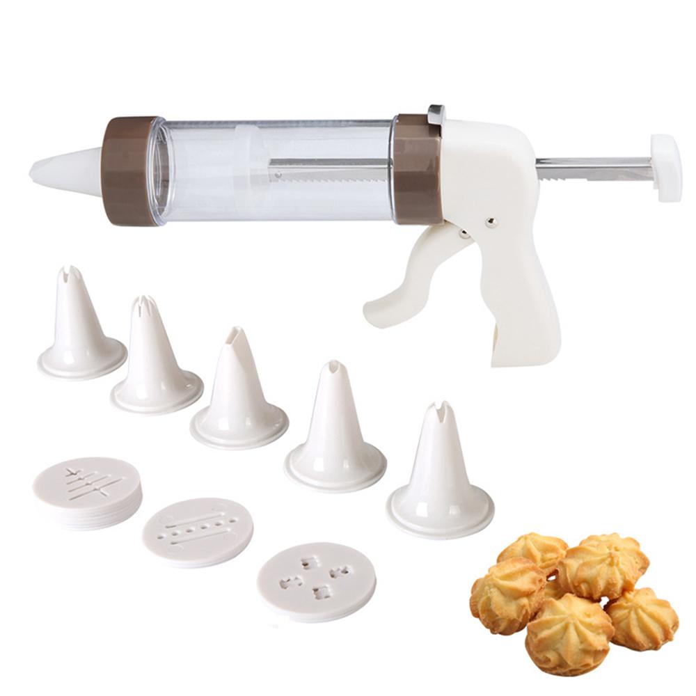 DIY Manual Cookie Press Maker Machine, Decorating Squeezing Machine,Making Mousse Icing Pastry Bread Mould, Cake Decorating Tool