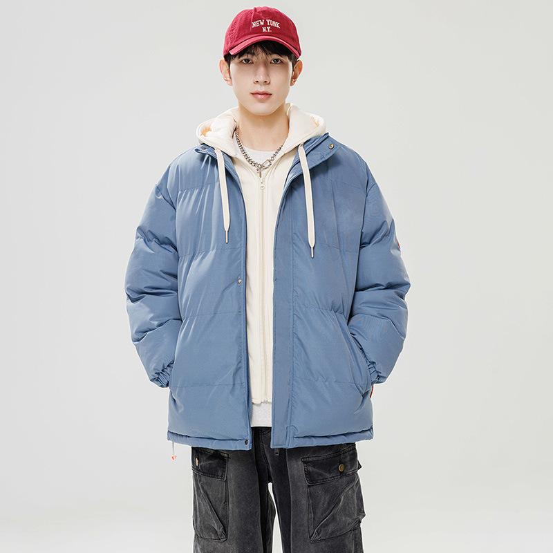 Large Size Cotton-padded Clothes Men's New Winter Thickened Cotton-padded Jackets Warm Hooded Jackets Fat Cotton-padded Clothes Fake Two Pieces