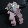 New Polyester Bowtie British Style Diamond Collar Flower Casual Neck Decoration Men