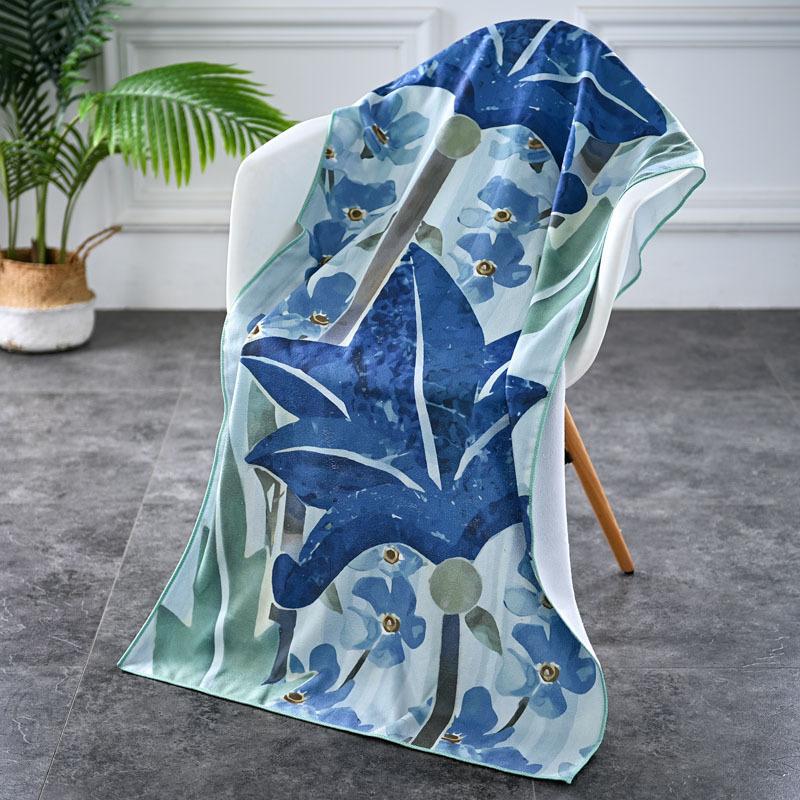 Beach towel, swimming towel, quick drying absorbent towel, microfiber, women's creative bath towel, beach mat