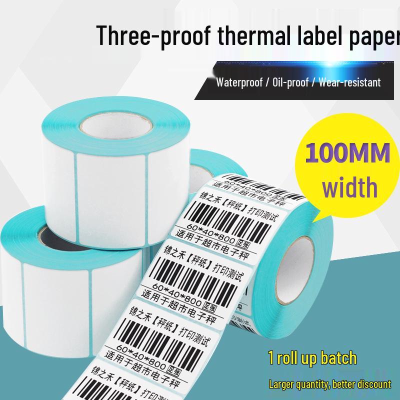 Durable Thermal Label Paper 100x100mm, Express & Barcode Sticker 100x80mm, 500 sheets