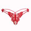 Open Panties Female Interest Temptation Lace Low Waist Ultra-thin Transparent Mesh Sexy Hot Women's Thong Open Crotch