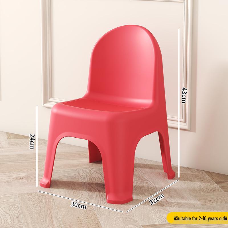 Детский нескользящий пластиковый стул со спинкой - Универсальный для обеда, учебы или переобувания