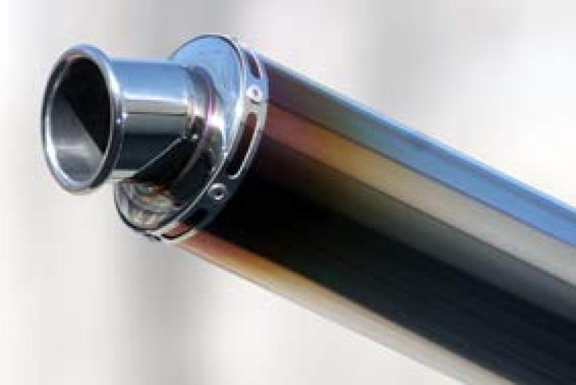 Realize Universal 100mm Diameter X Curl Type Titanium Motorcycle Easy Motorcycle Exhaust Muffler Band Silencer, 340mm, 60.5mm Diameter, C, Color,