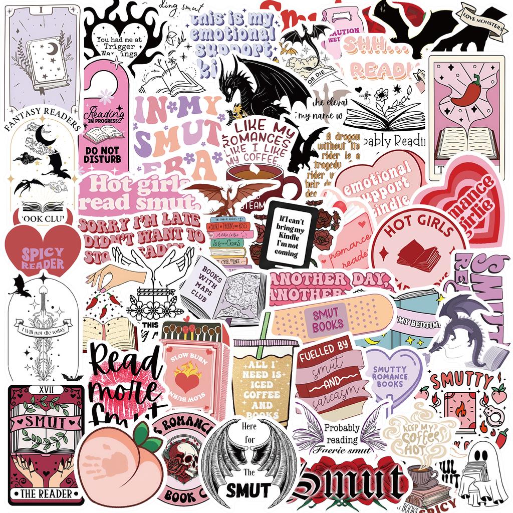5052Pcs Bookish Reading Book Stickers Romance Reader For Students School Gifts Sticker Notebooks Diy Laptop Phone Bottle Kids