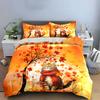 Autumn Cat Art Decor Soft Comfortable Duvet Cover Bedding Set Included 1*Duvet Cover & 2*Pillowcases, Gift