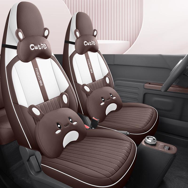 Geely Panda MINI Full Leather All-Season Car Seat Cushion and Cartoon Electric Seat Cover