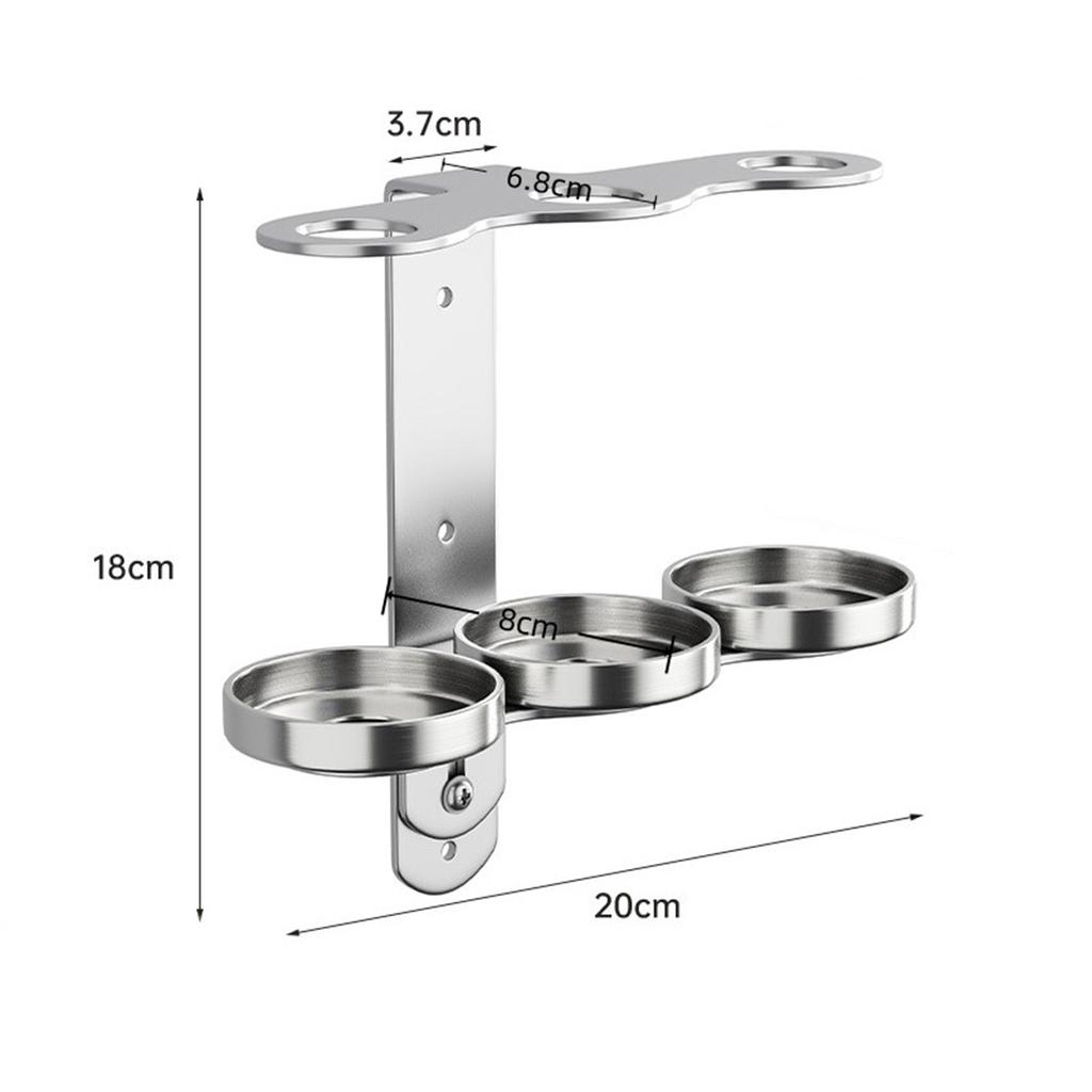2set Soap Dispenser Bottle Holder With Mounting Screws Wall Mounted Stainless Steel home Bathroom Bottle Storage Rack