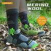 30% Merino Wool Outdoor Hiking Mid-Tube Socks - Thick & Warm for Sports & Mountaineering