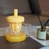 HOLOHOLO High Borosilicate Glass Tea Infuser Straw Cup