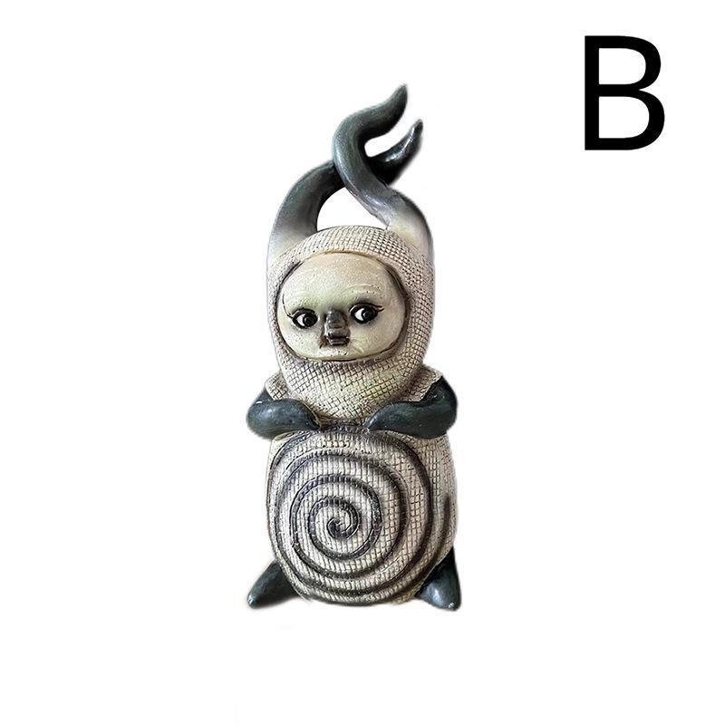 2023 Baby Goblin Halloween Dolls Decorative Figurines Art Quadruplet Ghost Doll Figurine Crafts for Garden Courtyard Small Decor Kawaii Gifts