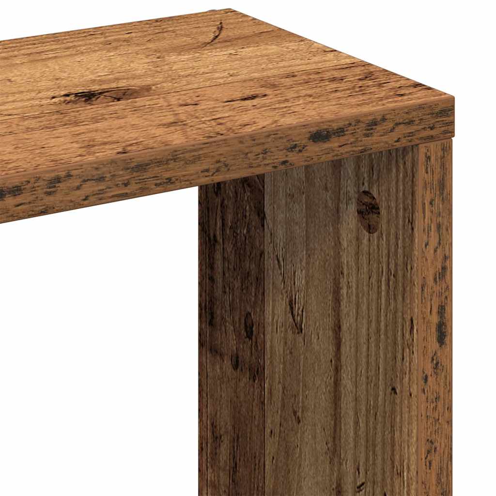 Wall Shelf with Vintage Wood Look 36 x 16 x 90 cm Engineered Wood
