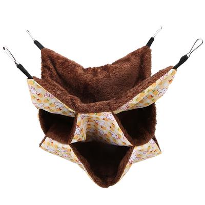 Three Layer Small Pet Warm Hammock Hanging Bed Sleeping Bag for Hamster Sugar Gilder