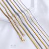 18K Gold-Plated Titanium Steel Snake Bone Necklace - Women's Minimalist Choker
