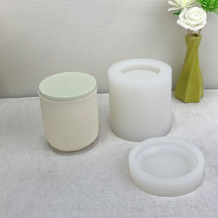 Cylinder Silicone Crafts Mould, 3D Geometric Candle Mold Candle Decorations Tool