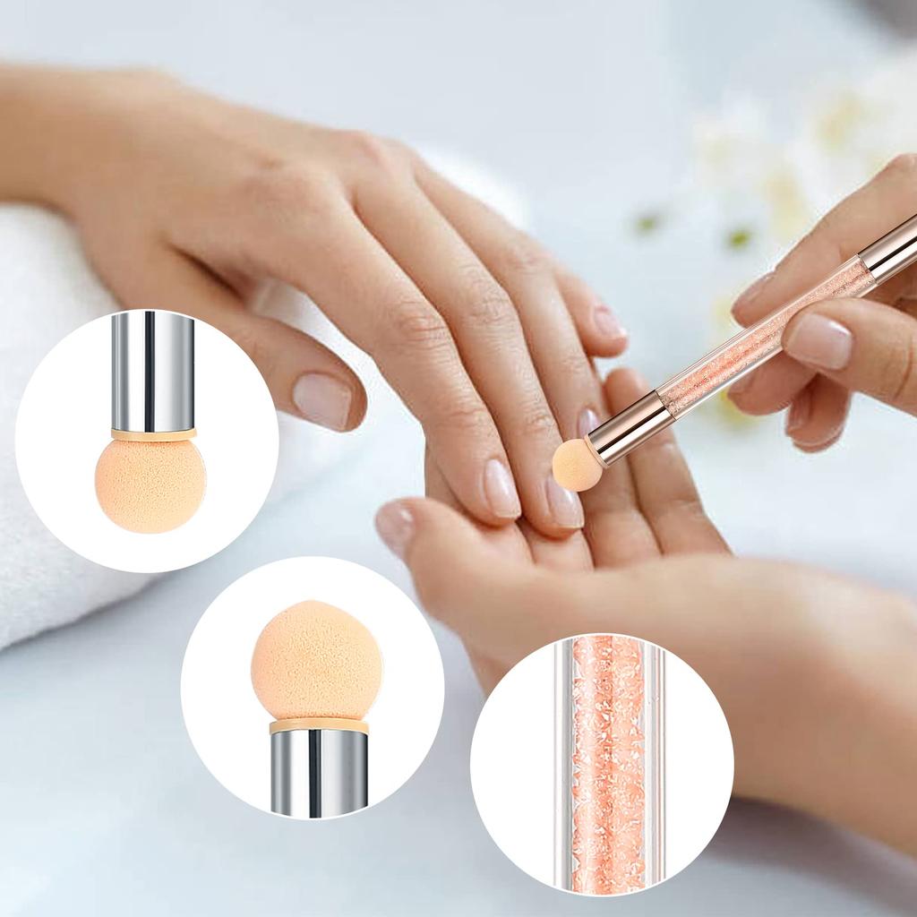 9-teiliges Nailart-Pinselset - Liner/Punktierwerkzeuge + Schwammstift für Gelnägel