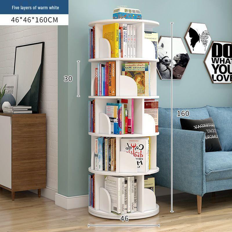 360° Rotating Children's Bookshelf: Space-Saving Floor Standing Bookcase & Picture Book Rack