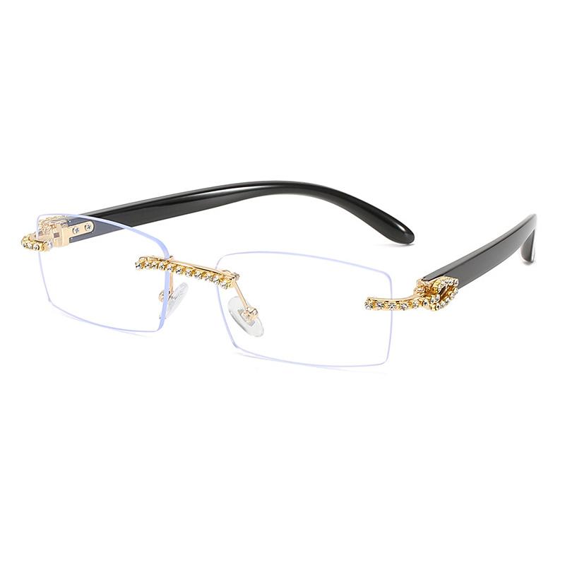 

OEC CPO Безободковые солнцезащитные очки с бриллиантами Женские Винтажные Прямоугольные Солнцезащитные очки Женские Оттенки Стразы Квадратные Очки Градиентные Цвета As the picture