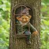 Creative Garden Statue Elf Tree Hug for Home Courtyard Porch Decoration Outdoor Decor