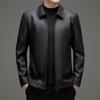 Genuine Leather Jacket Men's Autumn and Winter Middle-aged Men's Leather Jacket Dad's Short Loose Casual Sheepskin Jacket
