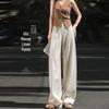 Women's Tencel Linen High Waist Wide Leg Pants - Summer 2026, Old Money Style, Relaxed Casual Loose Fit