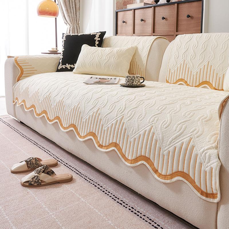 Premium Sofa Cushion  New Four-Season Universal Fixed Non-Slip Seat Cushion Special-Shaped Straight Leather Sofa Cover