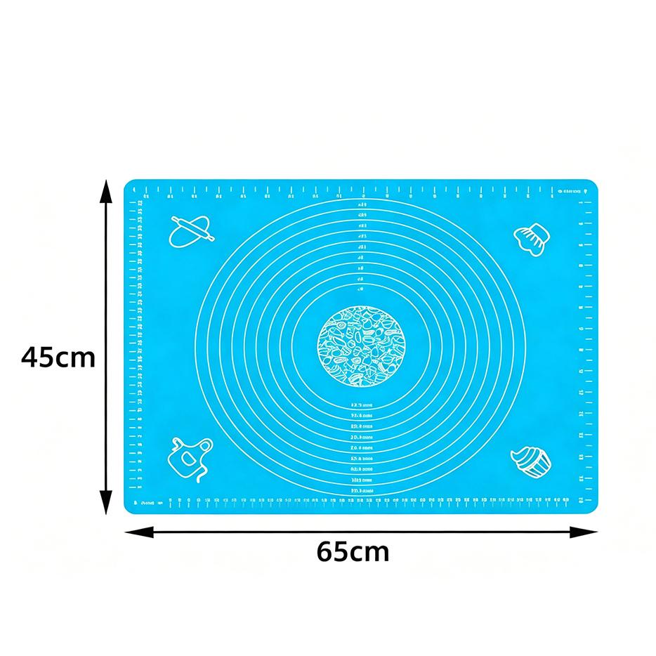 Estera grande de silicona para cocina, estera para amasar masa y hornear, para cocinar pasteles, pastelería, almohadillas para masa rodantes antiadherentes, herramientas, accesorios de láminas