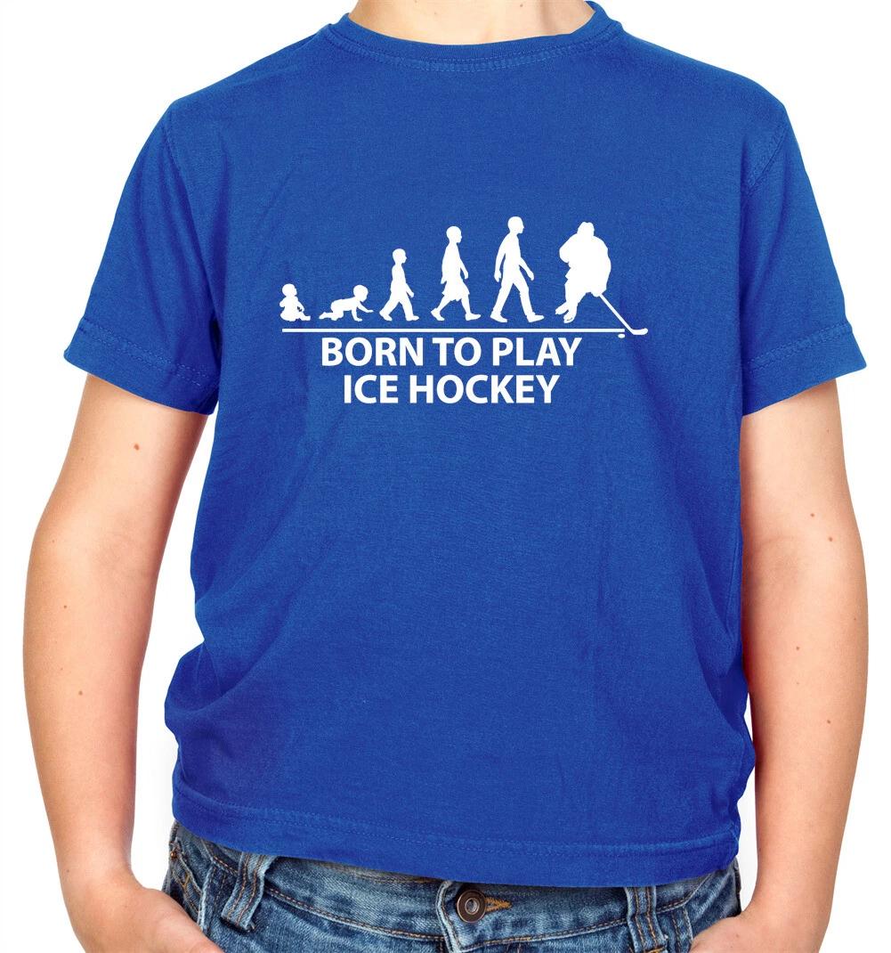 

Born To Play Ice Hockey - Kids T-Shirt - Skating - Player - Team - Fan - Skater 120