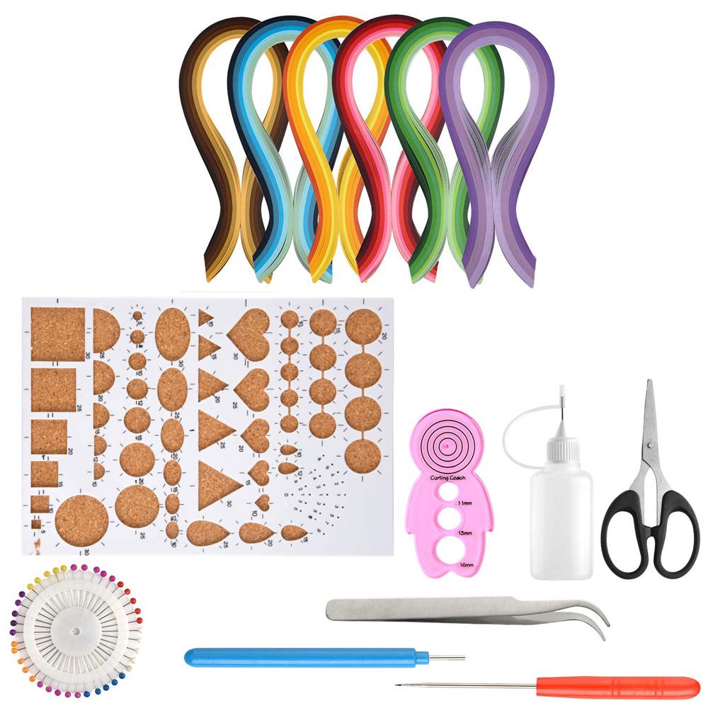 Quilling Strips Kit Paper Strip Handcraft Tools For DIY 9 Pcs/Set All