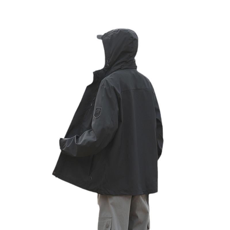 Spring Clothes Men's Windproof Jacket Fashion Trend Versatile Hooded Men's Jacket