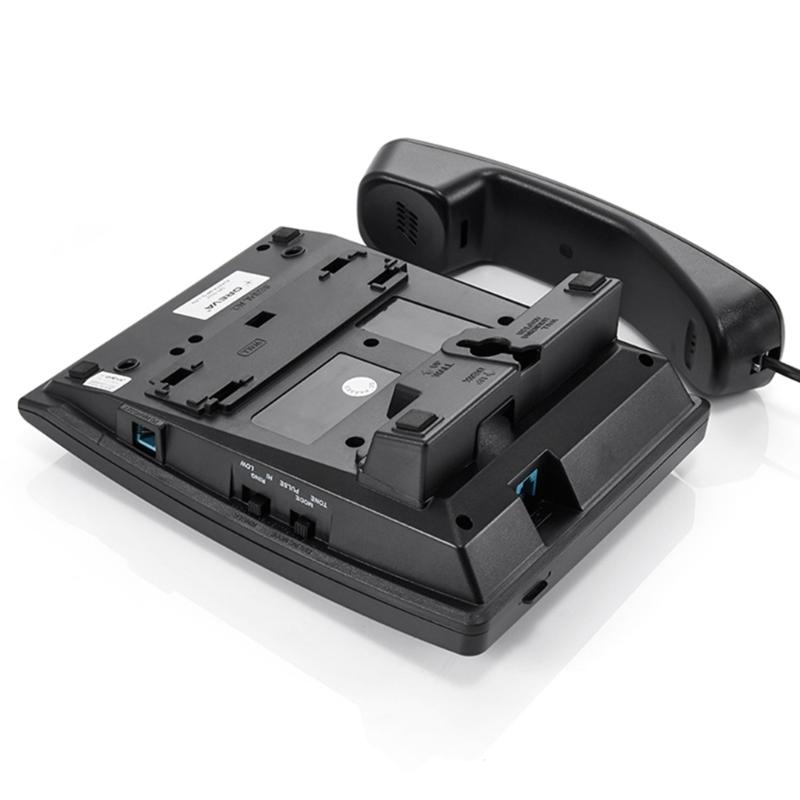 Desktop Phone Landline Telephone Quick Redial and HOLD Noise Reductions Multiple Function for Business/Home (Black)