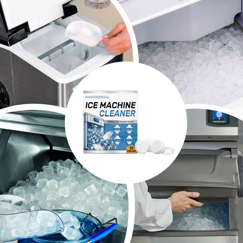 70pcs Ice Maker Cleaner Tablets Home Gentle Cleaning Descaling and Deodorizing Care Appliance Accessory Ice Machine Cleaner