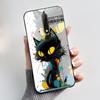 Custodia Per Nokia 6.1 6.1 Plus Custodia Antiurto Estetica Moda Cartone Animato Gatto Carino Nera Gomma Silicone Morbida Cover Bumper Alloggiamento