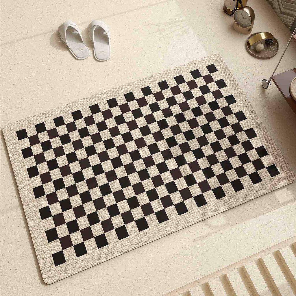 Tappetino per Pavimenti Francese, Asciugatura Rapida, Resistente allo Sporco e Facile da Pulire, Tappetino per Pavimenti del Bagno, Tappetino Antiscivolo e Resistente all'Usura per Pavimenti del Bagno